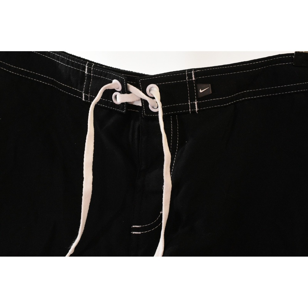 Nike Black Polyester Lined Athletic Shorts Womens L Swim Board Surf - Picture 4 of 7